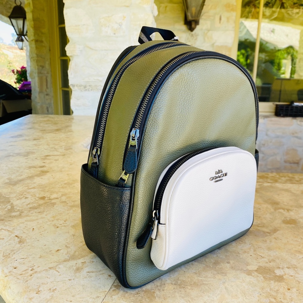 NWT Coach Colorblock leather backpack - Picture 2 of 8